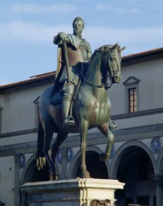 Estátua Equestre do Grão-Duque Ferdinando, detalhe do cavalo e cavaleiro, detalhe de bronze 1608 de 97.646